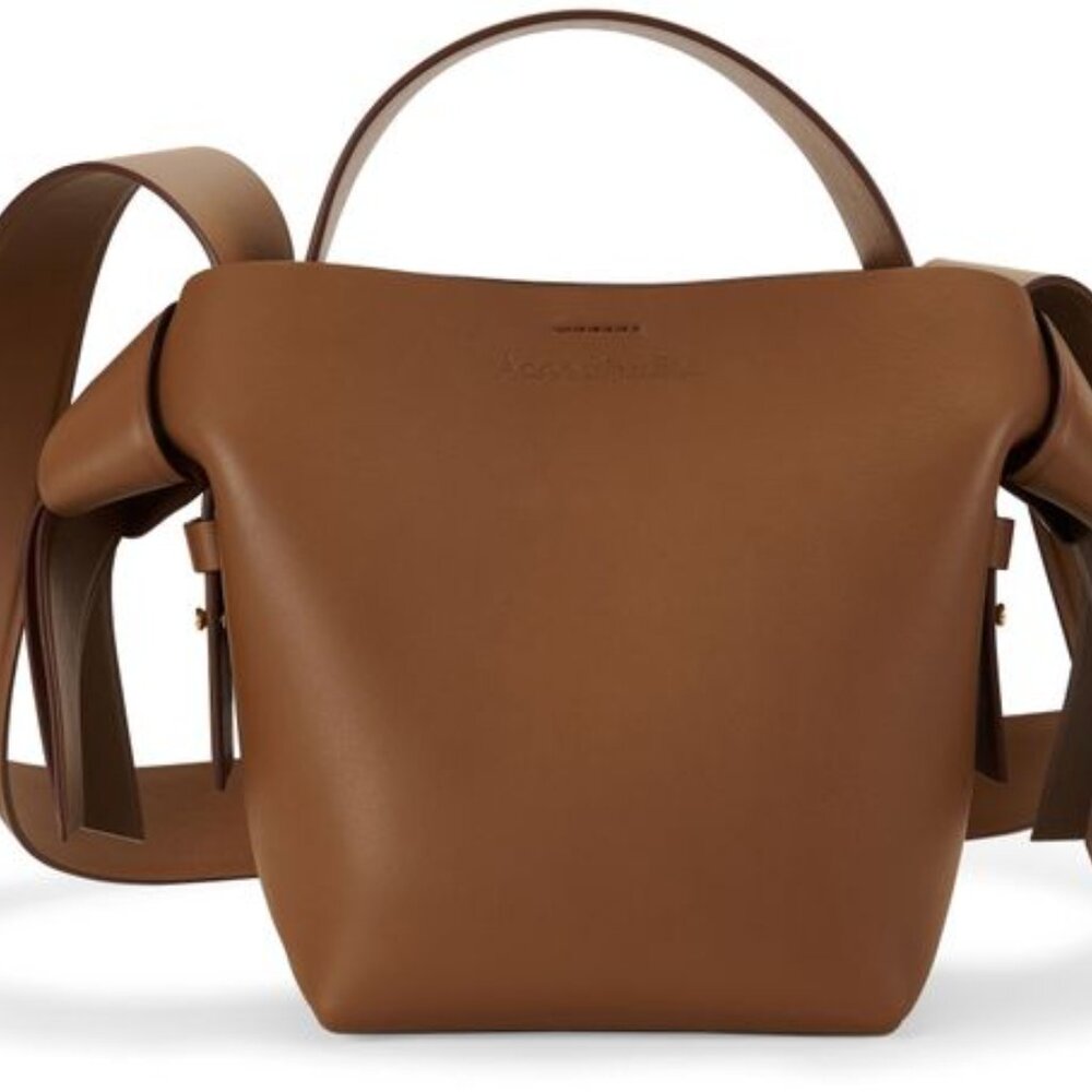 Like New Acne Mini Musubi Shoulder Bag - Almond Brown